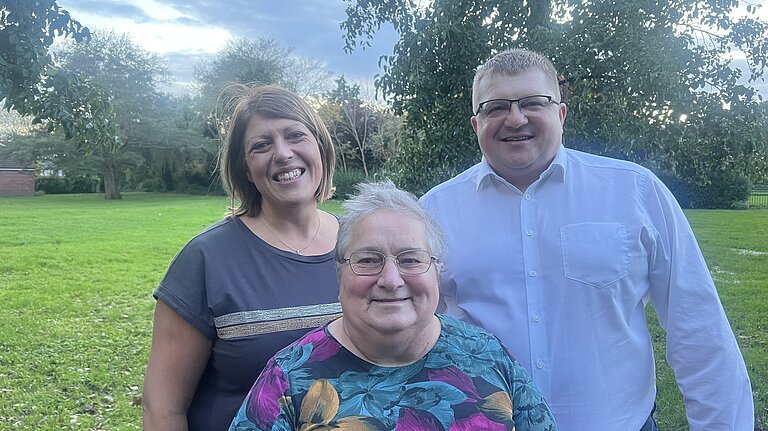 Local campaigner Darius Kirtiklis and Cllrs Cheryl Payne and Sarita Robinson